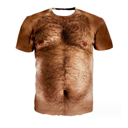 3D Hairy Chest T-Shirt - Gifteee - Unique Gifts | Cool Gift Ideas for Kids, Men and Women