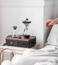 Load image into Gallery viewer, Coffee Alarm Clock &amp; Bedside Brewer – Black Walnut
