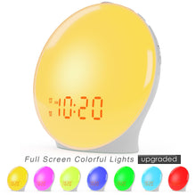 Load image into Gallery viewer, Sunrise Alarm Clock with Radio – Dual Alarms, 7 Colors &amp; Sounds
