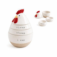 Load image into Gallery viewer, Chicken Measuring Cups – Stacking Stoneware Kitchen Set
