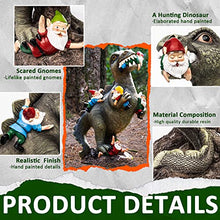 Load image into Gallery viewer, T-Rex Dinosaur Eating Garden Gnomes Statue – Funny Outdoor Lawn Sculpture
