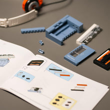 Load image into Gallery viewer, 1970s Retro Cassette Player &amp; Headphones Building Block Set
