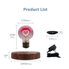 Load image into Gallery viewer, Magnetic Levitating Heart Bulb Lamp with Tray
