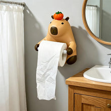 Load image into Gallery viewer, Capybara Toilet Paper Holder – Cute Wall-Mounted Bathroom Decor
