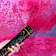 Load image into Gallery viewer, Gender Reveal Confetti Cannons – Pink Powder &amp; Confetti Poppers
