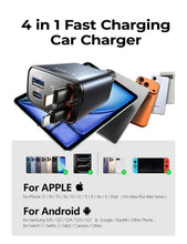 Load image into Gallery viewer, LISEN 84W 4-in-1 Retractable Car Charger &amp; Organizer
