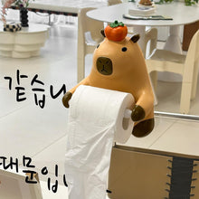 Load image into Gallery viewer, Capybara Toilet Paper Holder – Cute Wall-Mounted Bathroom Decor
