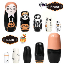 Load image into Gallery viewer, Halloween Nesting Dolls – Wooden Russian Doll Set of 5
