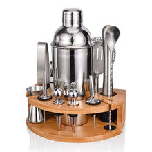 Load image into Gallery viewer, 12-Piece Cocktail Shaker Set with Bamboo Stand - Professional Bar Tools
