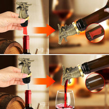 Load image into Gallery viewer, Mythical Bronze Dragon 2-in-1 Wine Pourer &amp; Stopper
