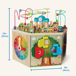 7-Sided Wooden Activity Center