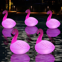 Load image into Gallery viewer, Solar Flamingo Floating Pool Lights – Color-Changing Decor

