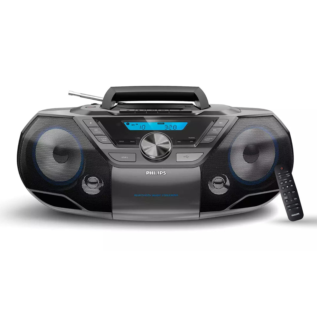 Portable Bluetooth CD Boombox with Cassette