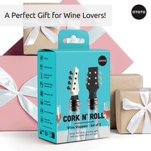 Load image into Gallery viewer, OTOTO Rock n' Roll Guitar &amp; Bass Silicone Wine Bottle Stoppers
