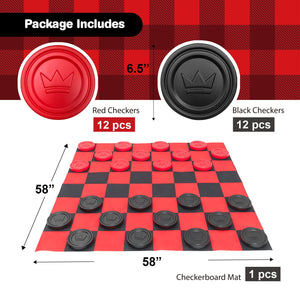 Jumbo Checkers Set - Gifteee Unique & Unusual gifts, Cool gift ideas