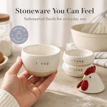 Load image into Gallery viewer, Chicken Measuring Cups – Stacking Stoneware Kitchen Set
