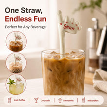 Load image into Gallery viewer, Ceramic Toe Straw – Weird Funny Reusable Drinking Straw
