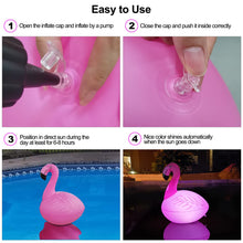 Load image into Gallery viewer, Solar Flamingo Floating Pool Lights – Color-Changing Decor
