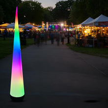 Load image into Gallery viewer, Inflatable Light-Up Cone – 9.8ft Color-Changing Event Decor
