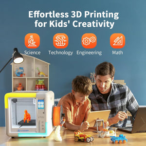 Beginners 3D Printer – Assembled, Wi-Fi, Quiet, Level-Free Bed