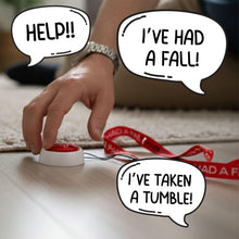 Load image into Gallery viewer, "Help I've Fallen" Button – Funny Over-the-Hill Gag Gift

