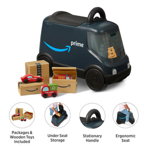 Delivery Van Ride-On Toy – Blue (Ages 2+)