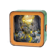 Load image into Gallery viewer, Pijesaksa 3D Wooden Puzzle Nightlight – Cave Village
