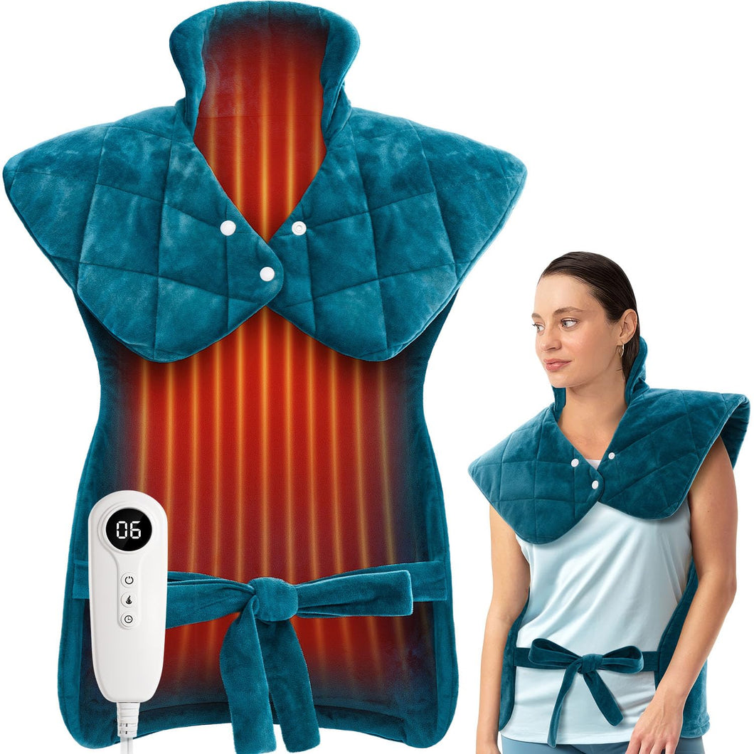 Wearable Heating Pad for Neck, Shoulders & Back – Timers, Auto-Off