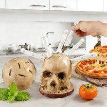 Load image into Gallery viewer, Skull Knife Holder – Gothic Kitchen Knife Block &amp; Decor
