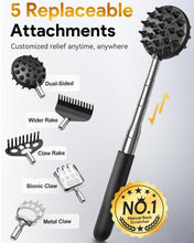 Load image into Gallery viewer, TUKUOS 5-in-1 Telescoping Multi-Head Back Scratcher Kit
