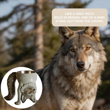 Load image into Gallery viewer, 2-in-1 Gray Wolf Inverted Novelty Mug &amp; Figurine
