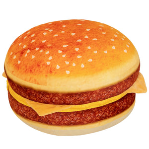 Cheeseburger Plush Pillow – 16.5" Food Cushion