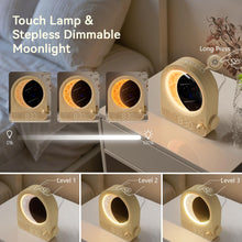 Load image into Gallery viewer, Sunrise Alarm Clock with Moon Lamp – Dual Alarms, 10 Sounds, Timer
