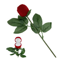 Load image into Gallery viewer, Long-Stem Red Rose Jewelry Box – Ring or Earring Case
