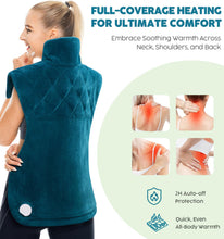 Load image into Gallery viewer, Wearable Heating Pad for Neck, Shoulders &amp; Back – Timers, Auto-Off
