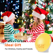 Load image into Gallery viewer, Sunrise Alarm Clock with Radio – Dual Alarms, 7 Colors &amp; Sounds
