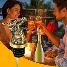Load image into Gallery viewer, Mythical Bronze Dragon 2-in-1 Wine Pourer &amp; Stopper
