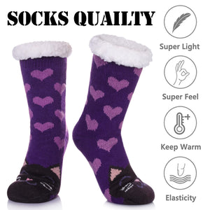 LINEMIN Fuzzy Slipper Socks – Cozy Comfort for Winter