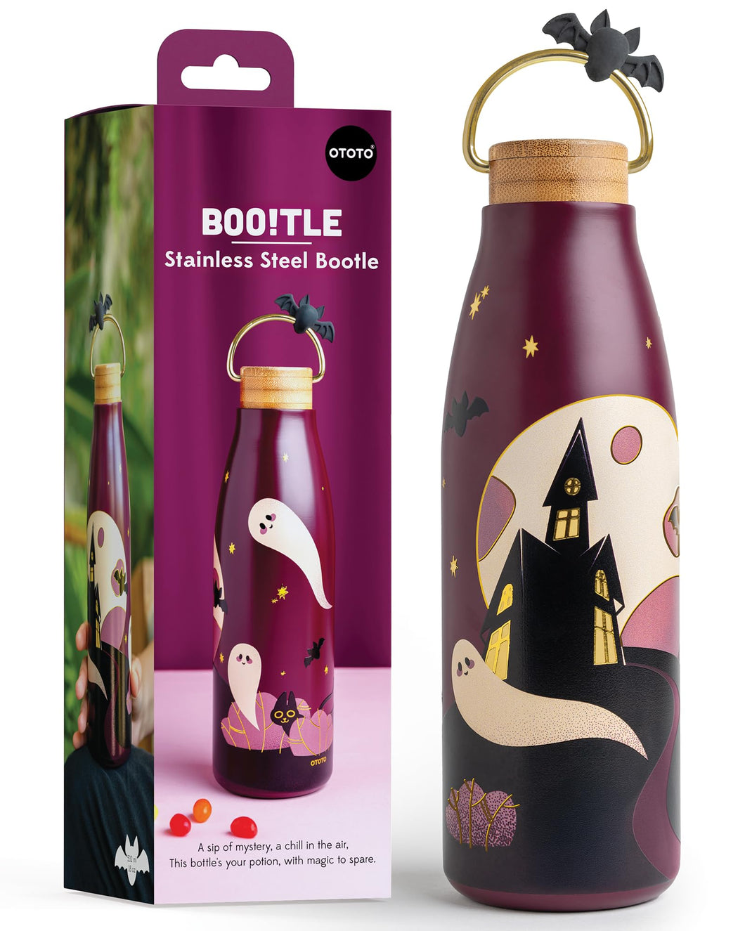 Bootle Spooky Insulated Water Bottle 18oz