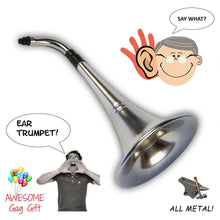 Load image into Gallery viewer, Vintage Ear Trumpet – Funny Metal Hearing Horn Gag Gift
