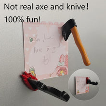Load image into Gallery viewer, 3D Knife &amp; Axe Fridge Magnets – Funny Kitchen Decor
