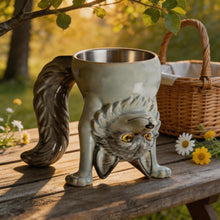 Load image into Gallery viewer, 2-in-1 Gray Wolf Inverted Novelty Mug &amp; Figurine
