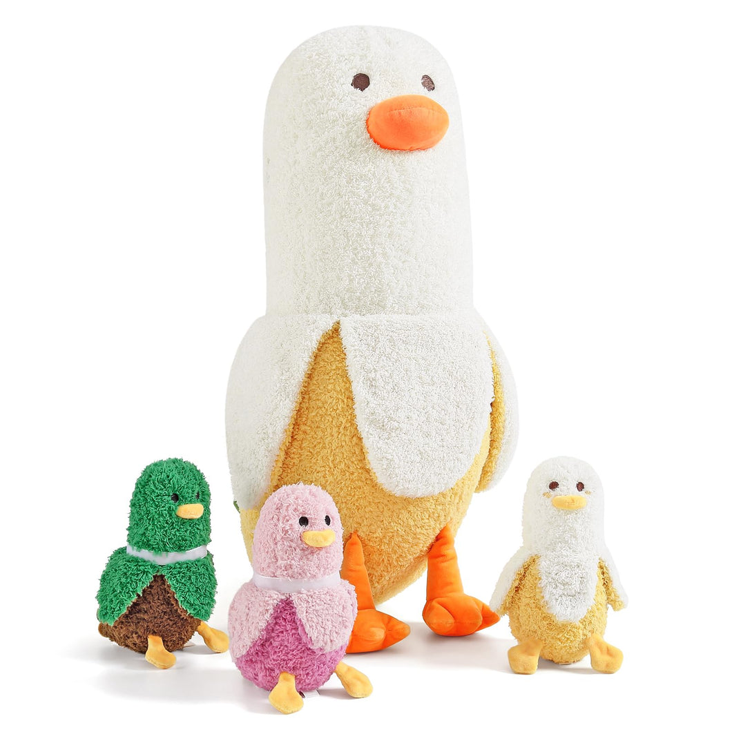 Banana Duck Family Plush Set