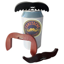 Load image into Gallery viewer, Clip-On Can Mustache – Funny Drink Party Gag Gift

