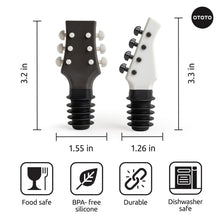 Load image into Gallery viewer, OTOTO Rock n' Roll Guitar &amp; Bass Silicone Wine Bottle Stoppers

