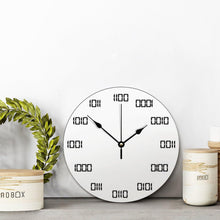 Load image into Gallery viewer, Binary Time Wooden Wall Clock - Gifteee Unique &amp; Unusual gifts, Cool gift ideas
