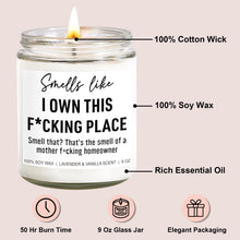 Load image into Gallery viewer, Funny Lavender &amp; Vanilla Scented Soy Candle | 9oz Aromatherapy Gift
