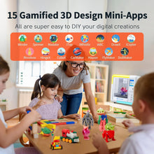 Load image into Gallery viewer, Beginners 3D Printer – Assembled, Wi-Fi, Quiet, Level-Free Bed
