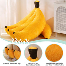Load image into Gallery viewer, Banana Bean Bag with Ottoman – Convertible Floor Sofa Bed
