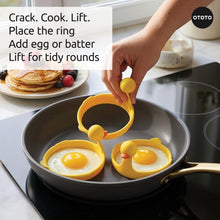 Load image into Gallery viewer, Duck Egg Rings – Cute Silicone Egg Molds (3-Pack)

